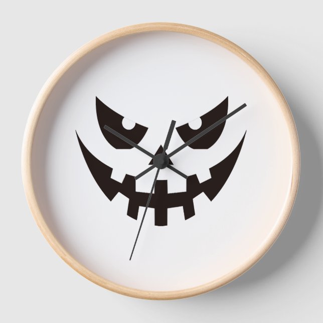 Halloween Pumpkin Face  Clock (Front)