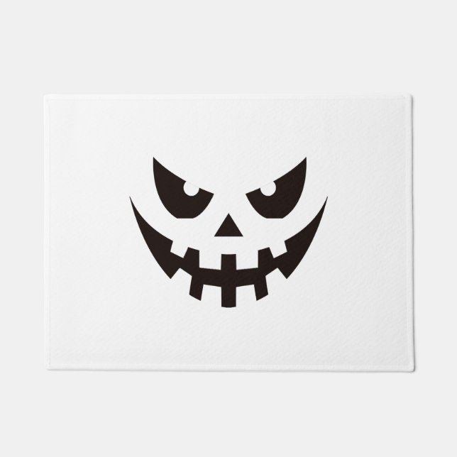 Halloween Pumpkin Face  Doormat (Front)
