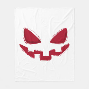 Halloween Pumpkin Face Fleece Blanket