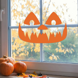 Halloween Pumpkin Face Holiday Window Decal