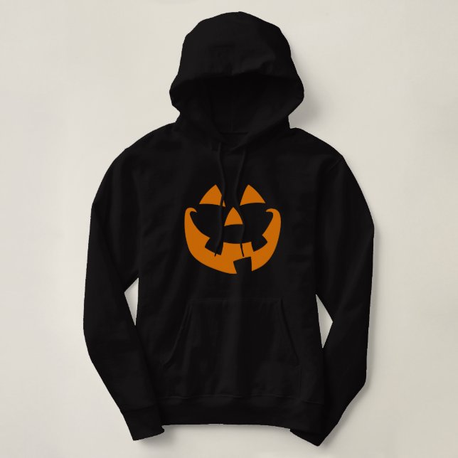 Halloween Pumpkin Face Hoodie (Design Front)