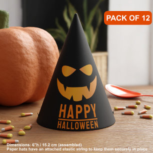 Halloween Pumpkin Face Jack O Lantern Party Hats
