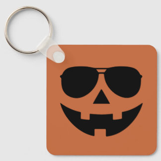 Halloween pumpkin Face Key Ring
