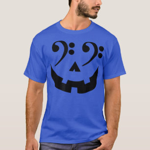 Halloween Pumpkin Face Music Notes Music Teacher B T-Shirt
