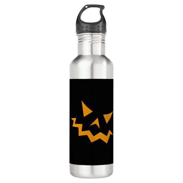 Halloween Pumpkin Face - Orange Horror 710 Ml Water Bottle (Front)