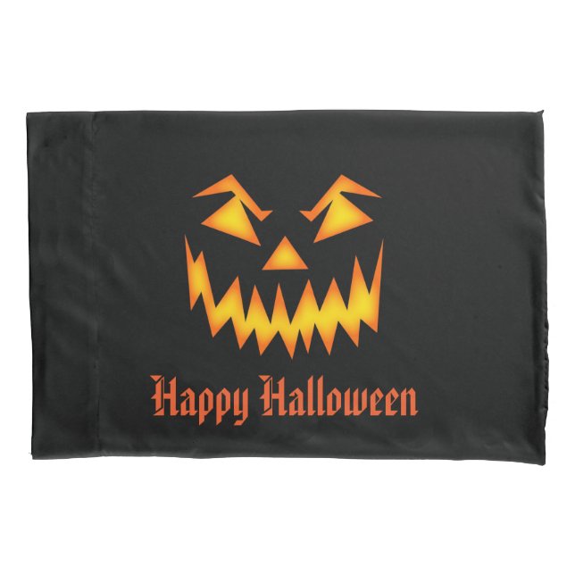 Halloween Pumpkin Face Pillowcase (Front)