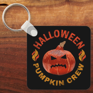 Halloween Pumpkin Face Retro Costume Thanksgiving Key Ring