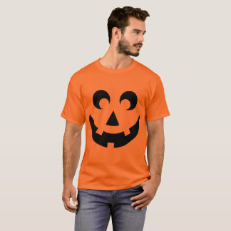 Halloween Pumpkin Face Screwball Graphics T-Shirt