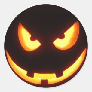 Halloween pumpkin face stickers