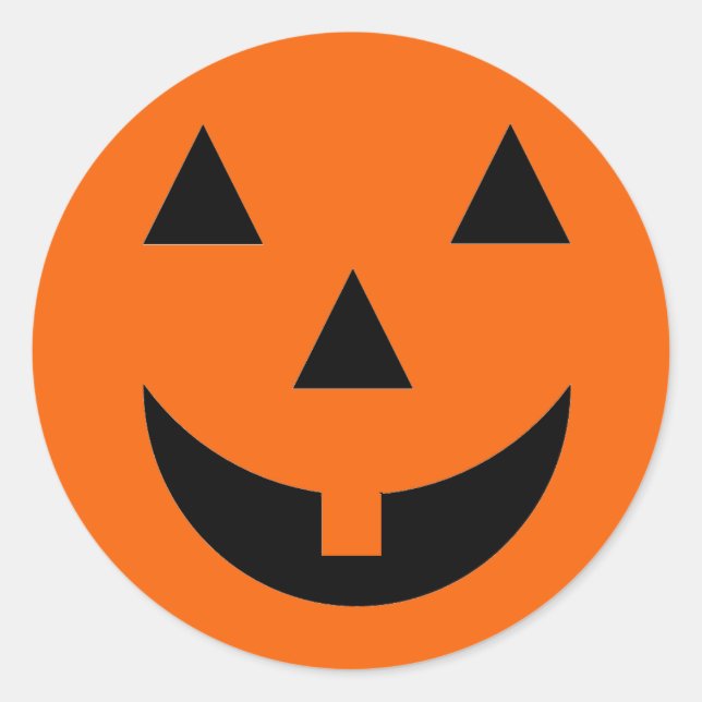 Halloween Pumpkin Face Stickers (Front)