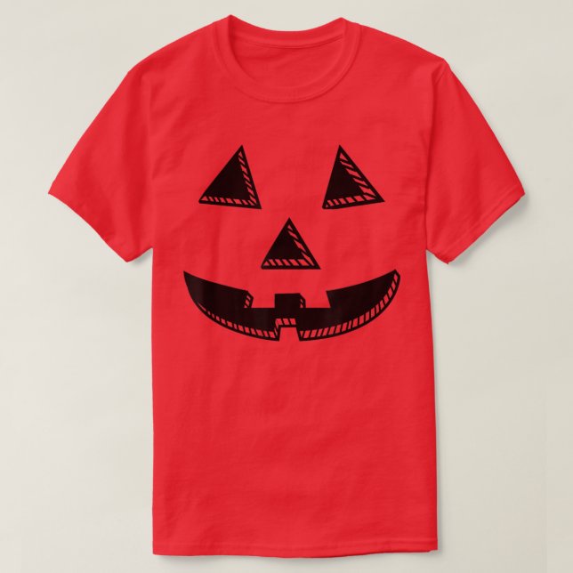 Halloween Pumpkin Face T-Shirt (Design Front)