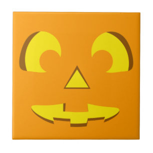 Halloween Pumpkin Face Tile