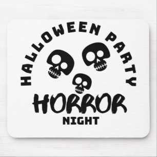 Halloween Pumpkin Face Trick or Treat Style Mouse Mat