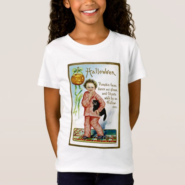 Hallowe'en Pumpkin Faces T-Shirt (Front)
