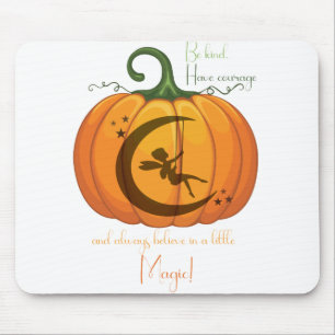 Halloween Pumpkin Fairy design Mouse Mat