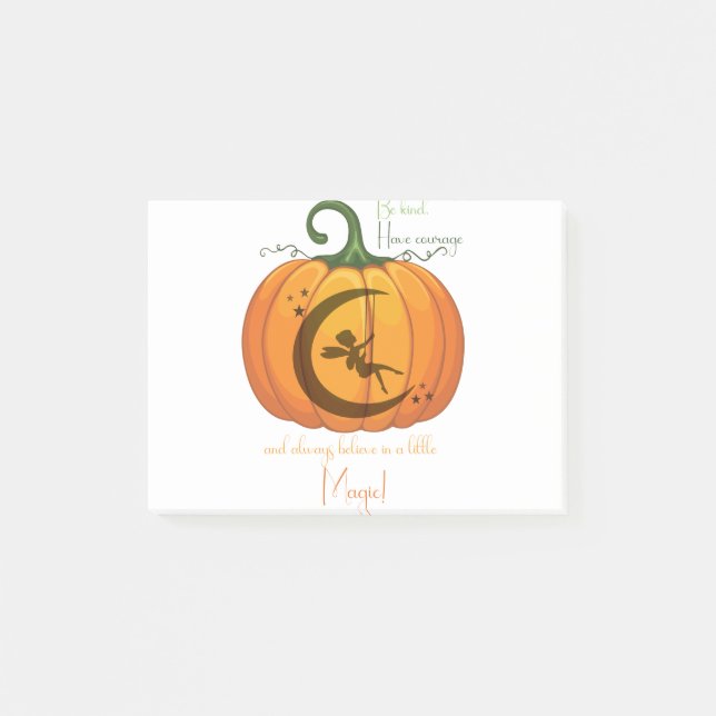 Halloween Pumpkin Fairy design Post-it Notes (Front)