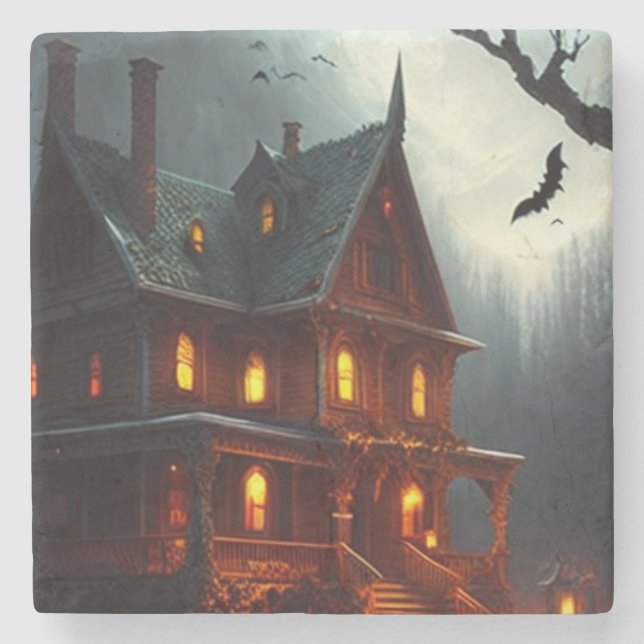 Halloween/Pumpkin/Fall  Stone Coaster (Front)