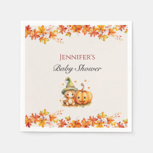 Halloween Pumpkin Fall Thanksgiving Baby Shower Napkin