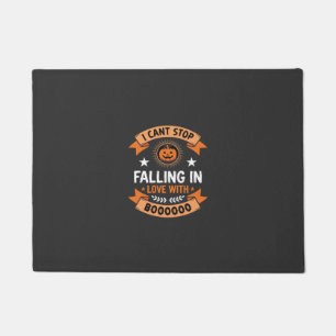 Halloween Pumpkin Falling In Love Doormat