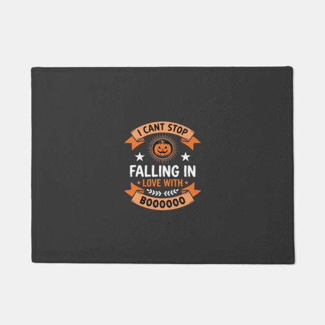 Halloween Pumpkin Falling In Love Doormat (Front)