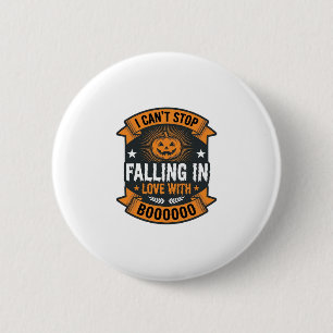 Halloween Pumpkin Falling In Love Vintage Shirt De 6 Cm Round Badge
