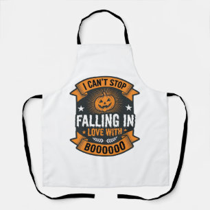 Halloween Pumpkin Falling In Love Vintage Shirt De Apron