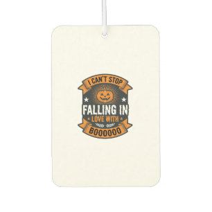 Halloween Pumpkin Falling In Love Vintage Shirt De Car Air Freshener