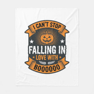Halloween Pumpkin Falling In Love Vintage Shirt De Fleece Blanket