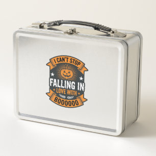 Halloween Pumpkin Falling In Love Vintage Shirt De Metal Lunch Box