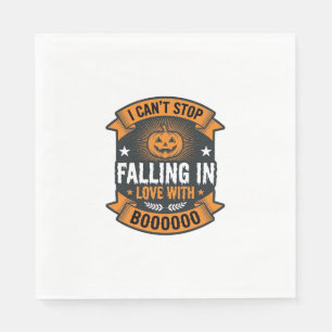 Halloween Pumpkin Falling In Love Vintage Shirt De Napkin