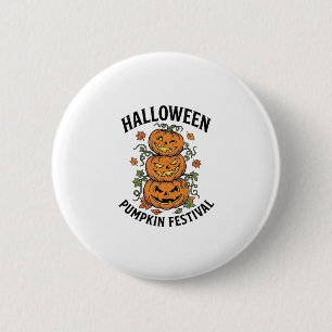 Halloween Pumpkin Festival Vintage Jack O Lantern 6 Cm Round Badge