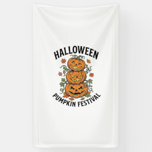 Halloween Pumpkin Festival Vintage Jack O Lantern Banner