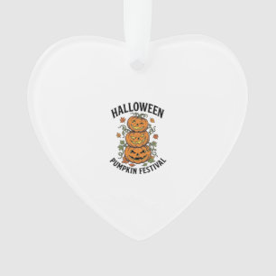 Halloween Pumpkin Festival Vintage Jack O Lantern Ornament