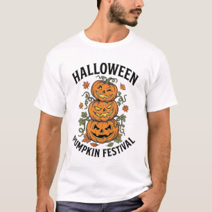 Halloween Pumpkin Festival Vintage Jack O Lantern  T-Shirt