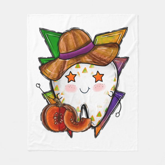 Halloween pumpkin                     fleece blanket (Front)