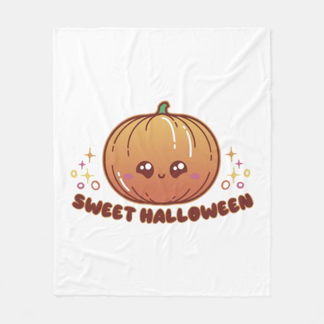 Halloween pumpkin                       fleece blanket (Front)