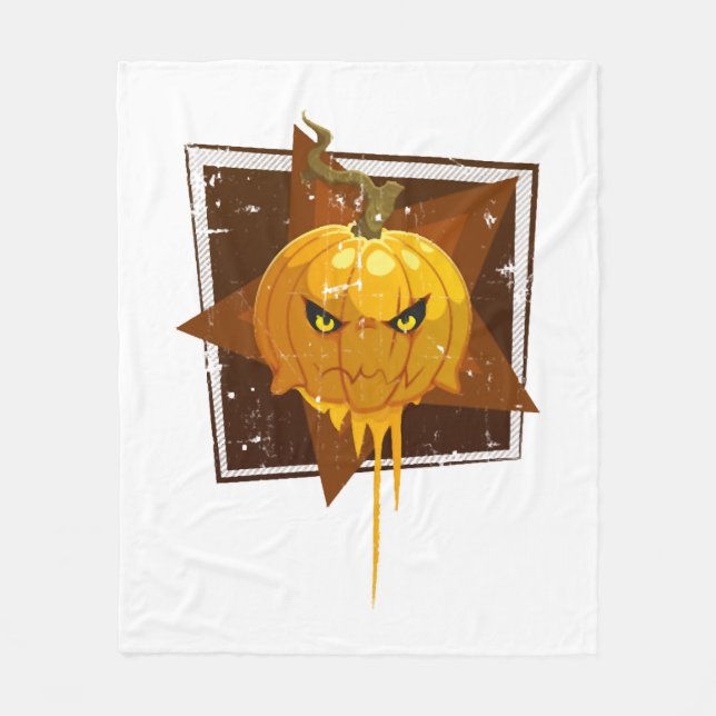 Halloween pumpkin                                  fleece blanket (Front)