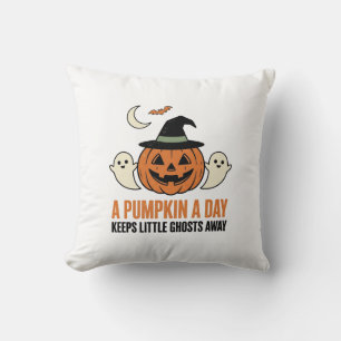 Halloween Pumpkin Funny Ghost Vintage Quote_1 Cushion