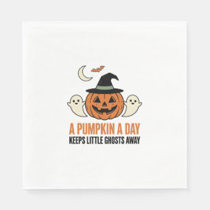 Halloween Pumpkin Funny Ghost Vintage Quote_1 Napkin