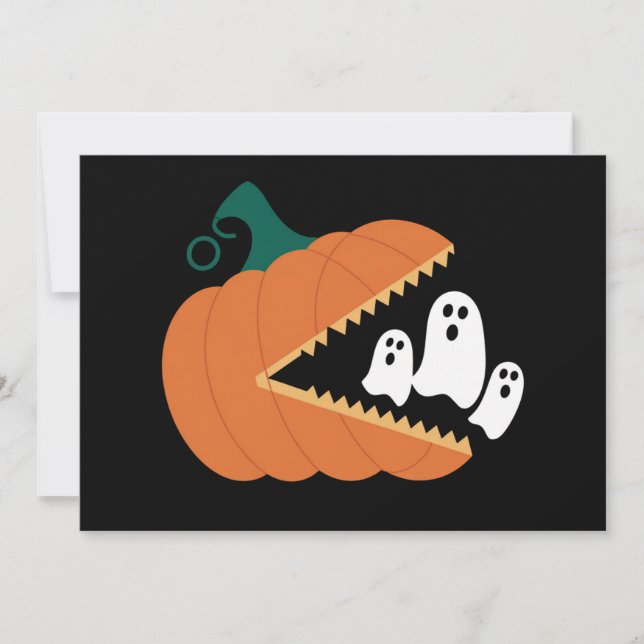 Halloween Pumpkin Funny Ghosts Boys Kids  Invitation (Front)