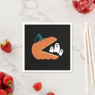 Halloween Pumpkin Funny Ghosts Boys Kids  Napkin