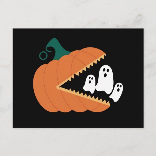 Halloween Pumpkin Funny Ghosts Boys Kids  Postcard (Front)