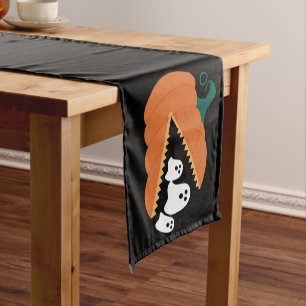 Halloween Pumpkin Funny Ghosts Boys Kids  Short Table Runner