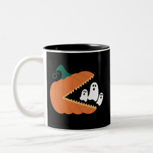 Halloween Pumpkin Funny Ghosts Boys Kids Two-Tone Coffee Mug