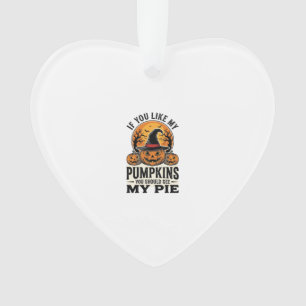 Halloween Pumpkin Funny Vintage Pie Quote_1 Ornament