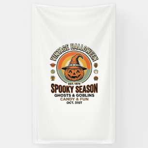 Halloween Pumpkin Funny Vintage Witch Hat_1 Banner