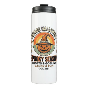 Halloween Pumpkin Funny Vintage Witch Hat_1 Thermal Tumbler