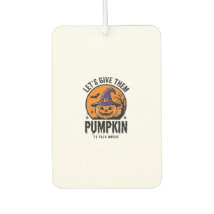 Halloween Pumpkin Funny Witch Hat Spooky Retro_1 Car Air Freshener