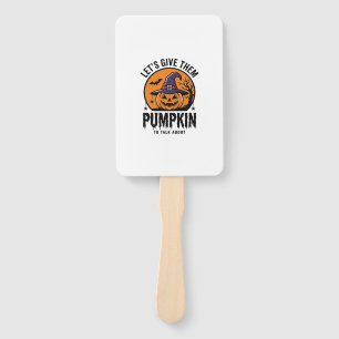 Halloween Pumpkin Funny Witch Hat Spooky Retro_1 Hand Fan