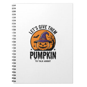 Halloween Pumpkin Funny Witch Hat Spooky Retro_1 Notebook